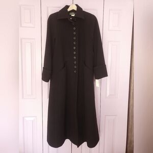 8P Women's Black Wool Pea Coat